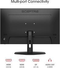 Load image into Gallery viewer, Sceptre New 24-inch Gaming Monitor 100Hz 1ms DisplayPort HDMI x2 100% sRGB AMD FreeSync Build-in Speakers, Eye Care Frameless Machine Black 2024 (E248W-FW100T)
