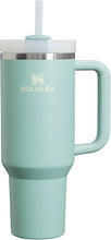 Load image into Gallery viewer, Stanley Quencher H2.0 Tumbler with Handle 40 oz | Screw Off Lid with Included Straw | Leakproof &amp; Car Cupholder Compatible for Travel | Insulated Stainless Steel Cup for Water and More | Seafoam
