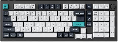 Keychron Q5 Max 96% Layout Full-metal Custom Wireless Mechanical Keyboard With Knob, QMK/VIA Programmable 1000Hz 2.4 GHz/Bluetooth/Wired RGB Backlit for Mac Windows, Gateron Banana Switch-Carbon Black
