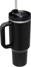 Load image into Gallery viewer, Stanley Quencher H2.0 FlowState Stainless Steel Vacuum Insulated Tumbler with Lid and Straw for Water, Iced Tea or Coffee, Smoothie and More, Black , 40 oz
