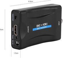 Load image into Gallery viewer, BNC to Converter, 1080P/720P HD Display BNC Female to Video Converter Adapter Box for Security Camera CCTV Moniter
