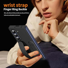 Load image into Gallery viewer, XIMAND for Samsung Galaxy Z Fold 7 Protect Case with Wristband Stand,Bulit-in Screen &amp; Lens Protection Shockproof Full Body Drop Fall Protection.(Black)
