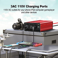 Load image into Gallery viewer, YSOLX 1000W Power Inverter 12v to 110v, DC to AC Converter with 3 AC Outlet, 1000 Watt Inverter for 12v Truck/Rv/Camping/Home/Emergency Power
