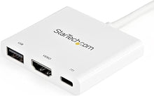 Load image into Gallery viewer, StarTech.com USB-C to HDMI Adapter - White - 4K 30Hz - Thunderbolt 3 Compatible - with Power Delivery (USB PD) - USB C Dongle (CDP2HDUACPW)
