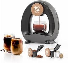 Load image into Gallery viewer, BENFUCHEN Single Serve Coffee Maker for K Cup/Ground Coffee, MINI Q Americano 2 in 1 Coffee Brewer One Cup Coffee/Tea Maker With Two Adapter, 4-8 oz Brew Sizes
