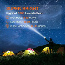 Load image into Gallery viewer, BUYSIGHT Rechargeable Spotlight,Spot Lights Hand held 800 lumens Large Flashlight Handheld Spotlight Lightweight and Super Bright Flashlight (Aluminium_Alloy Golden)
