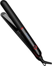 Load image into Gallery viewer, 1 Inch Anti Static Flat Iron Travel Straightener with Floating Ceramic Plates and Digital Controls Hair Straightener for Your Friend Or Your Family as a Gift (Black)
