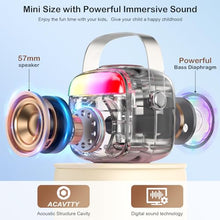 Load image into Gallery viewer, Karaoke Machine for Kids &amp; Adults, Mini Portable Bluetooth Speaker with Microphones, Home Party Karaoke Speaker Support SD Card/USB, Gift for Brithday, and Toys for Girls/Boys
