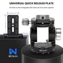 Load image into Gallery viewer, Tripod Head for Camera with Arca Swiss Quick Release Plate, WEYLLAN Fluid Head Tripod for DSLR Camera Canon Nikon Sony Camcorders, Metal Panoramic Video Tripod Fluid Head Pan Tilt, Max Load 17lbs/8kg
