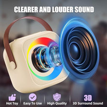 Load image into Gallery viewer, ZERFUN Mini Karaoke Machine Microphone for Kids Adults, Wireless Microphones Rechargeable with Bluetooth Speaker, Toys Gifts Presents for Girls Boys Toddler Birthday Christmas, Beige
