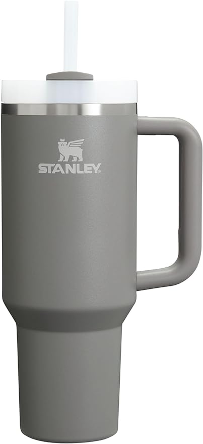 Stanley Quencher H2.0 FlowState Stainless Steel Vacuum Insulated Tumbler with Lid and Straw for Water, Iced Tea or Coffee, Smoothie and More, Stone, 40oz