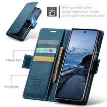 Load image into Gallery viewer, Taneny Designed for Samsung Galaxy Z Fold 7 Case (2025),PU Leather Wallet Flip Folio Case with Card Holder RFID Blocking Kickstand Shockproof Phone Cover for Samsung Galaxy Z Fold 7 5G (Blue)
