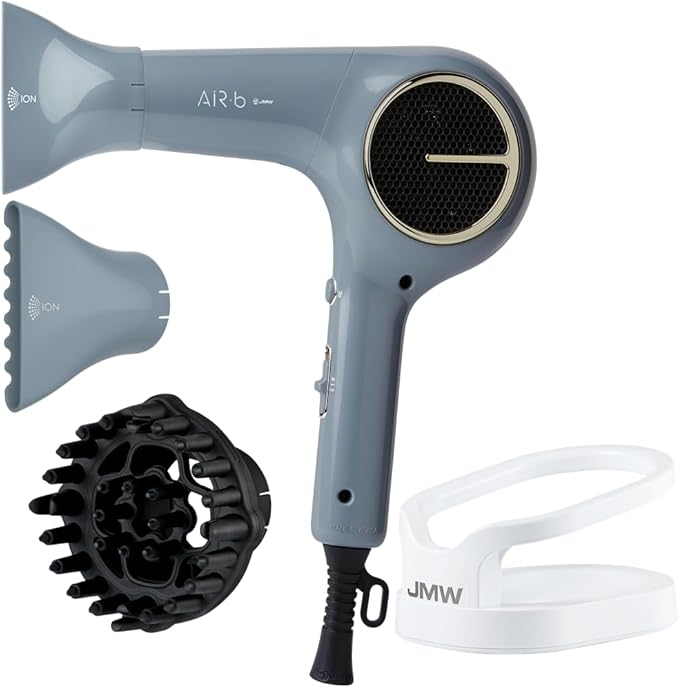JMW AIR B Powerful BLDC Hair Dryer with Diffuser & Dryer Stand I 100% Cool Wind, Compact, Light, Low Noise Blow Dryer for Home Travel Salon