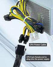 Load image into Gallery viewer, COMeap (2-Pack) CPU 8 Pin Extension Cable, Motherboard ATX CPU 8 Pin (4+4) Male to Female Adapter for Power Supply PSUs 9.5-inch(24cm)
