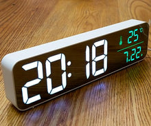 Load image into Gallery viewer, (White-Frame) 10.3 Inches LED Music Alarm Clock, High Contrast Sharp Display Wall Mount/Tabletop Alarm Clock Easy for Vision Impairment
