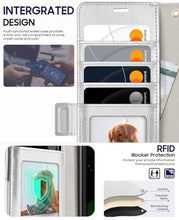 Load image into Gallery viewer, OCASE Compatible with Samsung Galaxy Z Fold7 Wallet Case with S Pen Holder, PU Leather Flip Folio Phone Cover with Card Slots, RFID Blocking, Kickstand &amp; Wrist Strap for Z Fold 7 2025, Silvery
