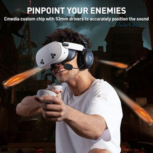 Load image into Gallery viewer, PRISMXR Wireless Gaming Headset Compatible with PS5/4, PC, Quest 3S/3/2, up to 80-hr Battery, 2.4Ghz USB Gaming Headphones with Bluetooth, 7.1 Virtual Surround Sound – Vega Q1
