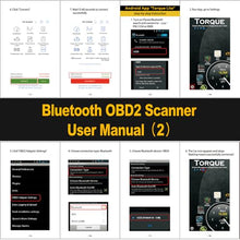 Load image into Gallery viewer, FlyroadUp OBD2 Scanner Bluetooth for iPhone iOS Android OBDII Diagnostic Scan Tool Code Reader Clear Error Code Car Performance Test Exclusive APP
