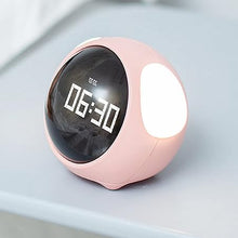 Load image into Gallery viewer, Expression Clock,Cute Dog Shape Clock with Facial Expressions Voice Activated Night Light Wake Up Alarm Clock Toddler Children ()
