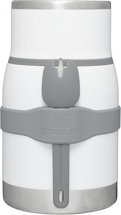 Stanley Adventure To-Go Food Jar and Spork 24 oz | Vacuum Insulated Thermos Food Container | Wide Mouth Screw On Lid | Stainless Steel | BPA-Free | Polar
