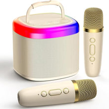Load image into Gallery viewer, HWWR Mini Karaoke Machine for Kids, Mini Bluetooth Speaker with 2 Wireless Microphones for Kids Singing Home Party, 2025 Popular Birthday Gifts Toys for Girls Boys Age 3-12+
