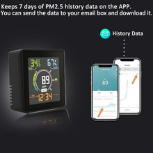 Load image into Gallery viewer, Smart Wi-Fi Air Quality Monitor, PM2.5 Detector, Temperature &amp; Humidity Meter, Data Logger via App
