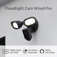 Load image into Gallery viewer, Ring Floodlight Cam Wired Pro with Bird’s Eye View and 3D Motion Detection, Black
