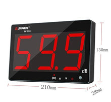 Load image into Gallery viewer, SW-525B 30-130dB Digital Sound Level Meter with Large LCD Display Noise Meter Decibel Wall Mounted Hanging (525B)
