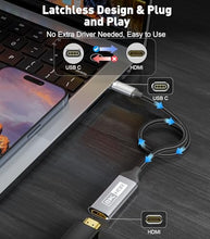 Load image into Gallery viewer, SWITCHFLUX USB-C to HDMI 2.1 Adapter | 8K@60Hz,4K@144Hz,2K@165Hz High-Speed USB Type C 3.1 to HDMI 8K Converter [Thunderbolt 3/4 Compatible] for MacBook Pro/Air,iPad, Other USBC Laptops
