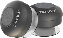 Load image into Gallery viewer, Soundbot SB510 HD Water Resistant Bluetooth Shower Speaker, Handsfree Portable Speakerphone with Built-in Mic, 6hrs of Playtime, Control Buttons and Dedicated Suction Cup for Showers (Black)
