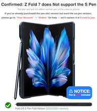 Load image into Gallery viewer, TORRAS 360 Spin Magnetic Stand for Galaxy Z Fold 7 Case with S Pen Holder, [MIL-Grade Hinge Protection] [Fit for Magsafe] [360 Kickstand &amp; Ring Holder], Armor Slim for Samsung Galaxy Z Fold 7, Black
