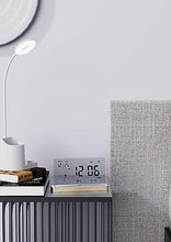 Load image into Gallery viewer, ClocTeck Alarm Clock for Bedroom, 3 Lould Alarms, Transparent LCD Display with Indoor Temperature and Humidness, Endurance Over 40 Days, Future Digital Clock for Gifts
