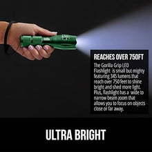 Load image into Gallery viewer, Gorilla Grip Powerful LED 750 FT Water Resistant 5 Adjustable Mode Tactical Flashlight, High Lumens Ultra Bright Zoom Flashlights, Stocking Stuffer Gift, Small Camping Car Mini Flash Light, Green
