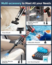 Load image into Gallery viewer, AX2V Car Vacuum Portable Cordless - 16000Pa Powerful Suction, 2 in 1 Handheld Vacuum and Air Duster with Cleaning Gel, Ideal for Car, Home, Pet, Office
