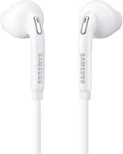 Load image into Gallery viewer, SAMSUNG Samung Wired Earbuds Original 3.5mm in-Ear Headphones Galaxy S10, S10 Plus, S10e Plus, Note 10, A71, A31 - Microphone &amp; Volume Remote - Includes Black Velvet Carrying Pouch - White
