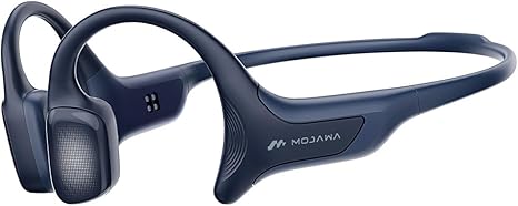 HaptiFit Terra Advanced Smart Sports Wearable, Open Ear Bluetooth Bone Conduction Headphones with Mic and 32GB MP3, Waterproof Wireless Earphones for Workouts, Swimming and Running, Deep Blue