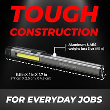 Load image into Gallery viewer, GearLight Rechargeable 3-1 LED COB Work Light with Magnetic Back - This Handheld Flashlight has 3 Modes a Pen Light, Flood Light, and 365nm UV Light - Compact Birthday Gift for Men
