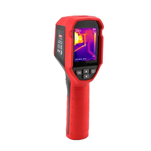 UNI-T UTi712S Infrared Thermal Camera 120x90 IR Resolution Thermal Imager 10800 Pixels,Handheld Thermal Imaging Camera, Supports 5 Languages IP54 Rechargeable 32GB MicroSD