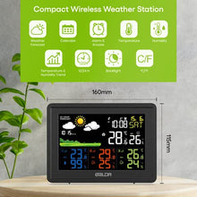 Load image into Gallery viewer, BALDR Home Weather Station - Indoor Outdoor Thermometer Wireless Home Weather Station with 3 Remote Sensor, Atomic Alarm Clock, Backlight &amp; Humidity Monitor - Weather Stations Wireless Indoor Outdoor
