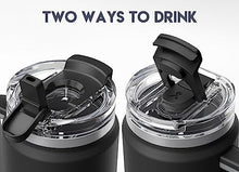 Load image into Gallery viewer, Meoky 32 oz Tumbler with Handle, Insulated Tumbler with Lid and Straw, Stainless Steel Travel Mug, Keeps Cold for 24 Hours, 100% Leak Proof, Fits in Car Cup Holder (Night)
