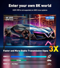 Load image into Gallery viewer, SWITCHFLUX USB-C to HDMI 2.1 Adapter | 8K@60Hz,4K@144Hz,2K@165Hz High-Speed USB Type C 3.1 to HDMI 8K Converter [Thunderbolt 3/4 Compatible] for MacBook Pro/Air,iPad, Other USBC Laptops
