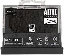 Load image into Gallery viewer, Altec Lansing Mini H2O - Waterproof Bluetooth Speaker, IP67 Certified &amp; Floats in Water, Compact &amp; Portable Speaker for Hiking, Camping, Pool, and Beach,Black
