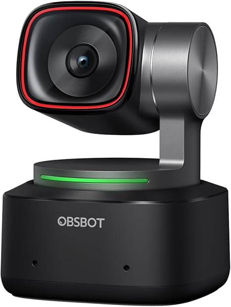 OBSBOT Tiny 2 Webcam 4K Voice Control PTZ, AI Tracking Multi-Mode & Auto Focus, Web Camera with 1/1.5