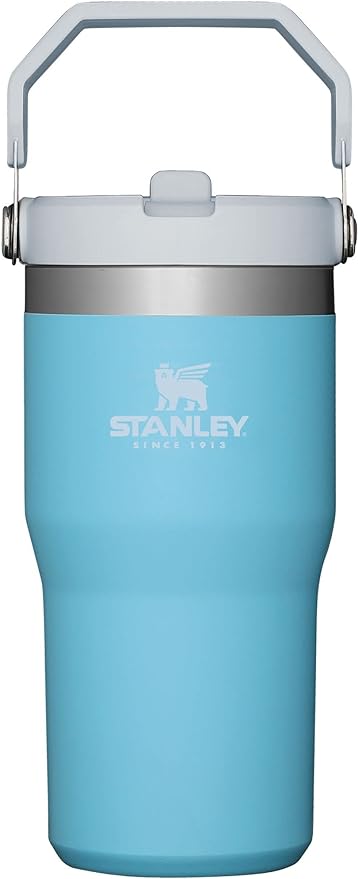 Stanley IceFlow Stainless Steel Tumbler with Straw - Vacuum Insulated Water Bottle for Home, Office or Car Reusable Cup Leak Resistant Flip Cold 12 Hours Iced 2 Days (Pool)