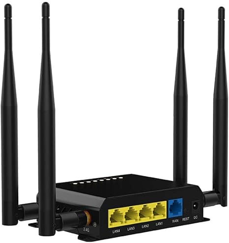 4G LTE Router, 300 Mbps Cat4 Wireless Wi-Fi Router, with Industrial Grade Metal Case/Detachable External Antennas/SIM Card Slot Unlocked/USB Port, WE826-T