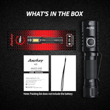 Load image into Gallery viewer, axefury Flashlight, Magnetic LED Flashlight,Small Powerful EDC Flashlight A5 with COB Side Light,700 lumens,6 Modes,2 Types Batteries,Waterproof for Camping, Emergency(Not Included Battery) Gift
