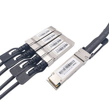 Load image into Gallery viewer, Wiitek 3 Meters QSFP+ to 4 SFP+ DAC Breakout Cable, QSFP-4SFP10G-CU3M, 40G QSFP+ Direct Attach Copper Cable, 30AWG Black, for Cisco, Ubiquiti, D-Link, Juniper, Huawei, Mellanox, Mikrotik, Extreme
