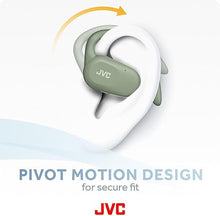 Load image into Gallery viewer, JVC nearphones Open Ear True Wireless Headphones with Pivot Motion Mecanism, 16mm Large Drivers Sound, Single Ear use, BT 5.4, Long Battery Life (up to 26 Hours) - HANP40TG (Green)
