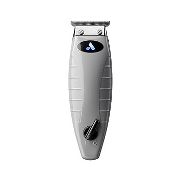 Andis 74055 Professional Corded/Cordless Hair & Beard Trimmer, Zero Gapped, Close Cutting Carbon Steel T-Outliner Blade, Grey
