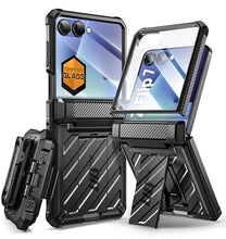 Load image into Gallery viewer, SUPCASE for Samsung Galaxy Z Flip 7 Case with Built-in Stand &amp; Belt-Clip (Unicorn Beetle Pro), [Hinge Protection] [Front Tempered Glass Screen Protector] Full Body Military-Grade Phone Cover, Black
